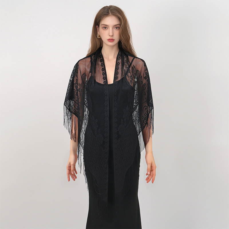 New Embroidery Lace Scarf Shaw - Stole Wedding Shawl のレビューと価格