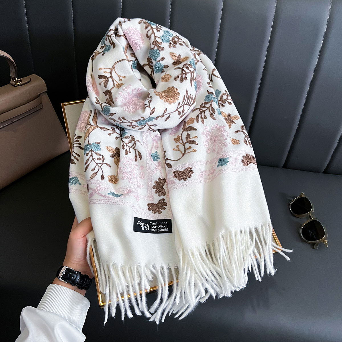 New Winter Warm Cashmere Scarf - Woven Scarf Blanket のレビューと価格