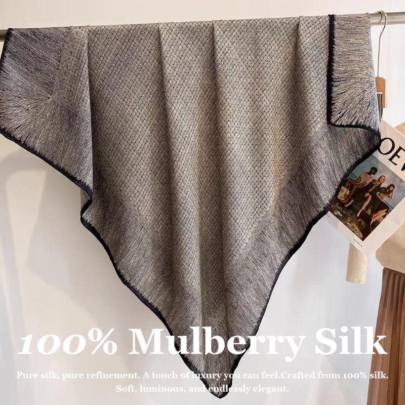 Oversized 110x110cm Real Silk  - Pashmina Wrap Large のレビューと価格
