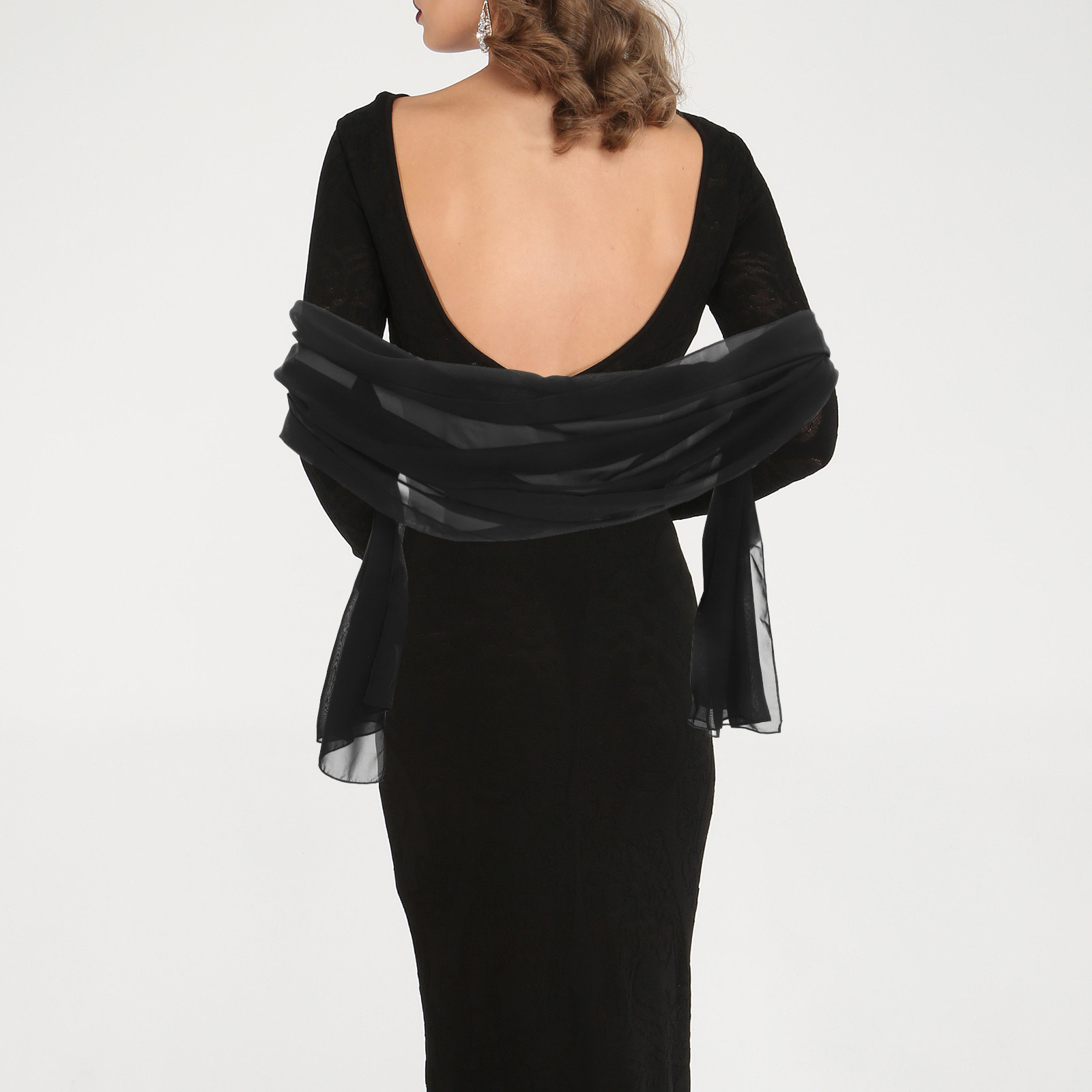 200X70Cm Chiffon Shawl For Wom - Stole Wedding Shawl のレビューと価格