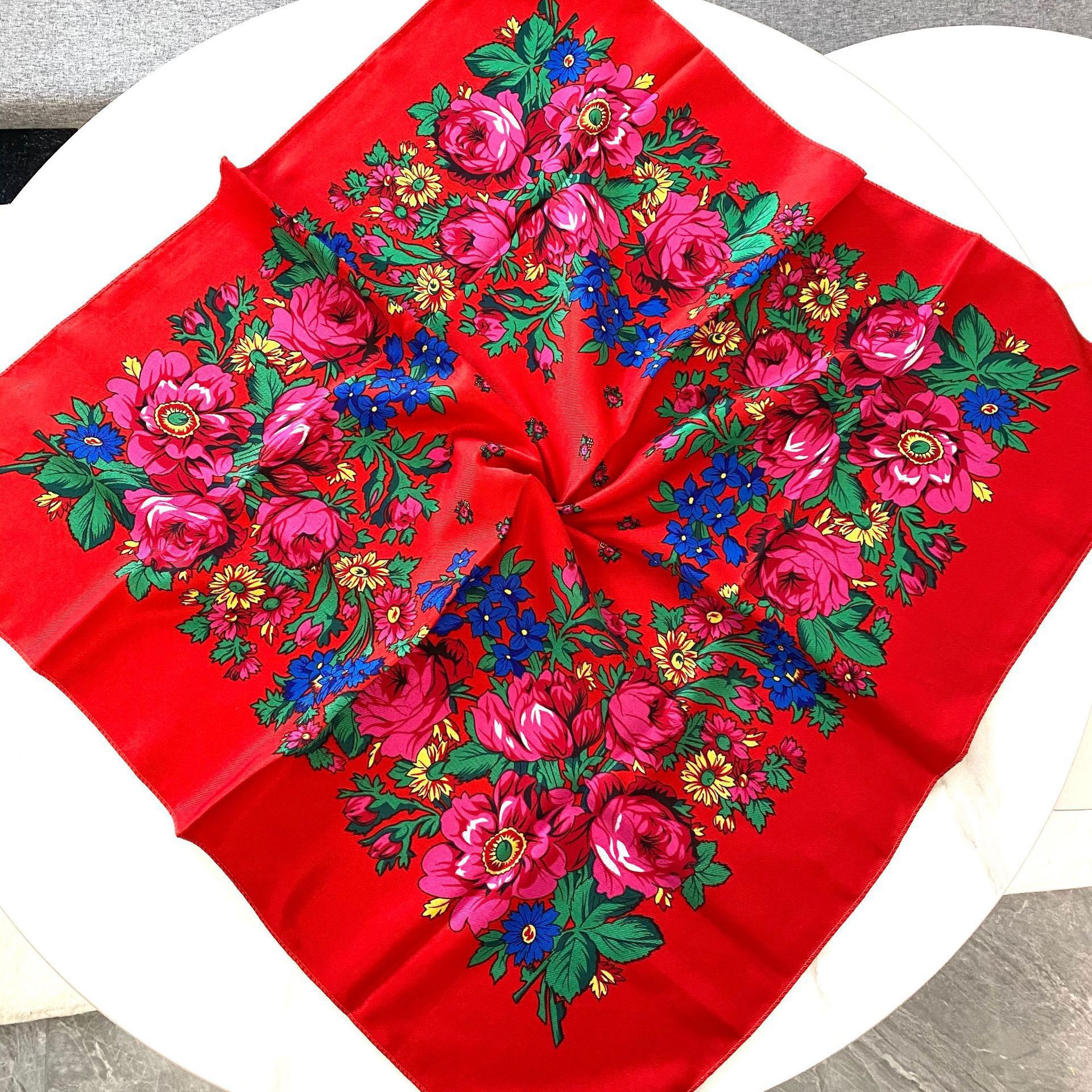 70*70cm Russian Floral Square  - Bandana Cotton のレビューと価格