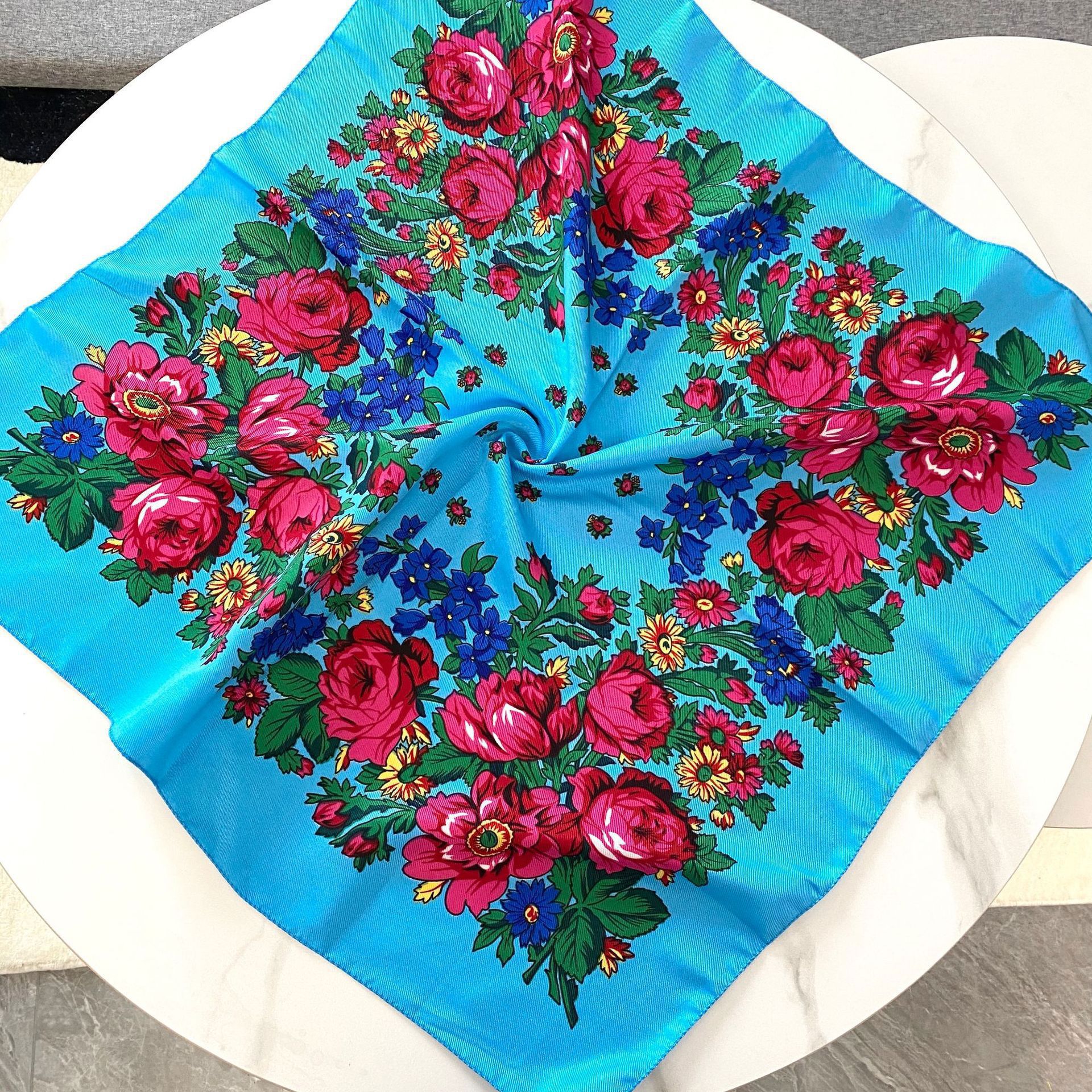 70*70cm Russian Floral Square  - Bandana Cotton のレビューと価格