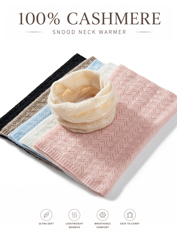 Womens 100% Cashmere Fan Point - Infinity Scarf Knit のレビューと価格