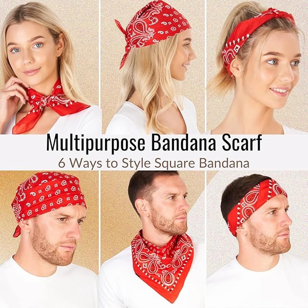 Unisex Men Women Bandana Hairb - Handkerchief Cotton Men のレビューと価格