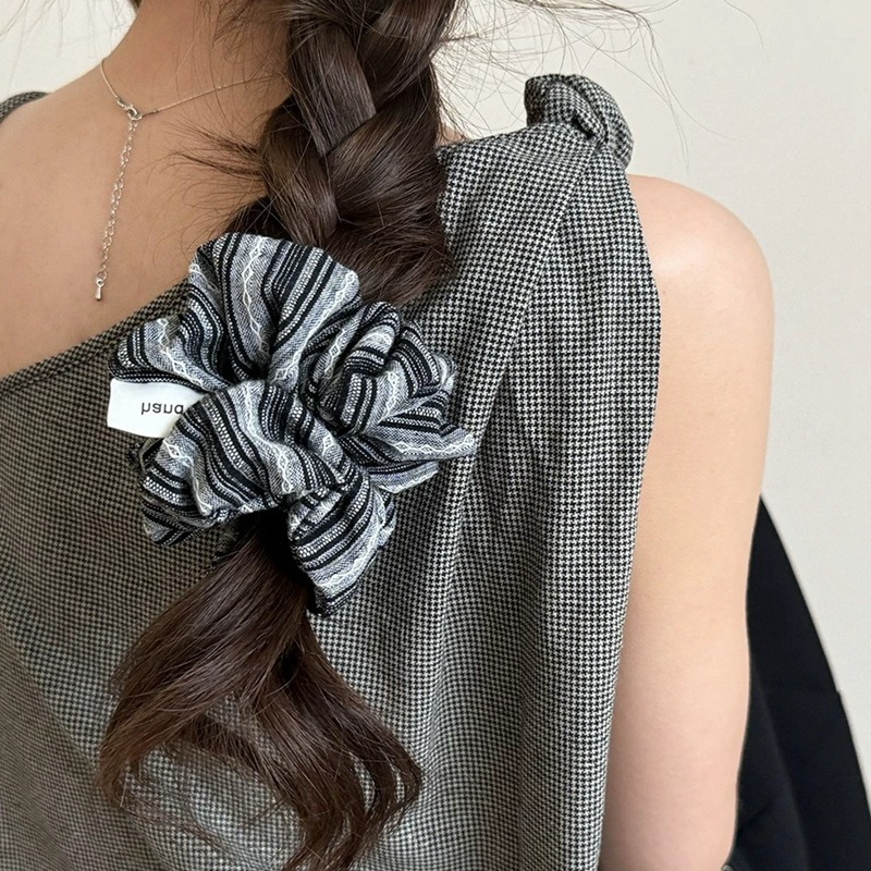 2024 Korea Fashion Stripe Hair - Silk Tie Striped のレビューと価格