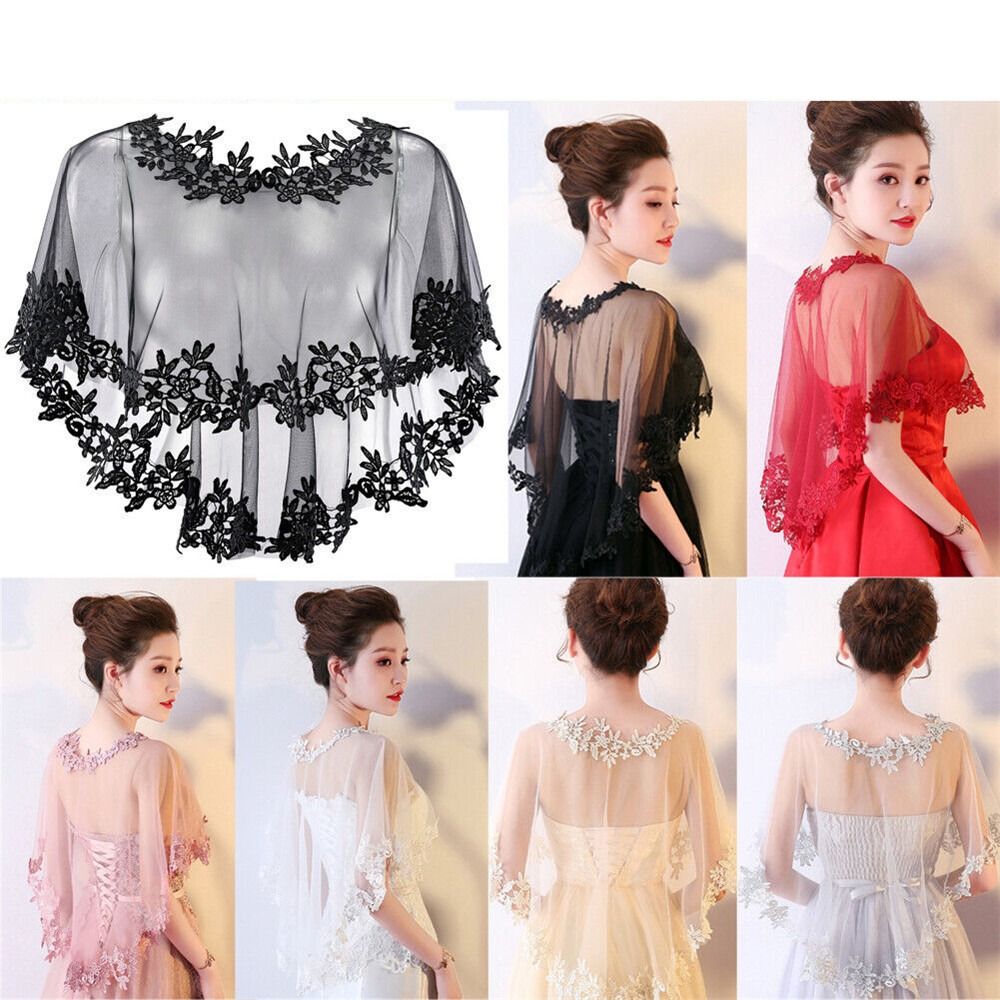 Fashion Lace Short Sleeve Shru - Stole Wedding Shawl のレビューと価格