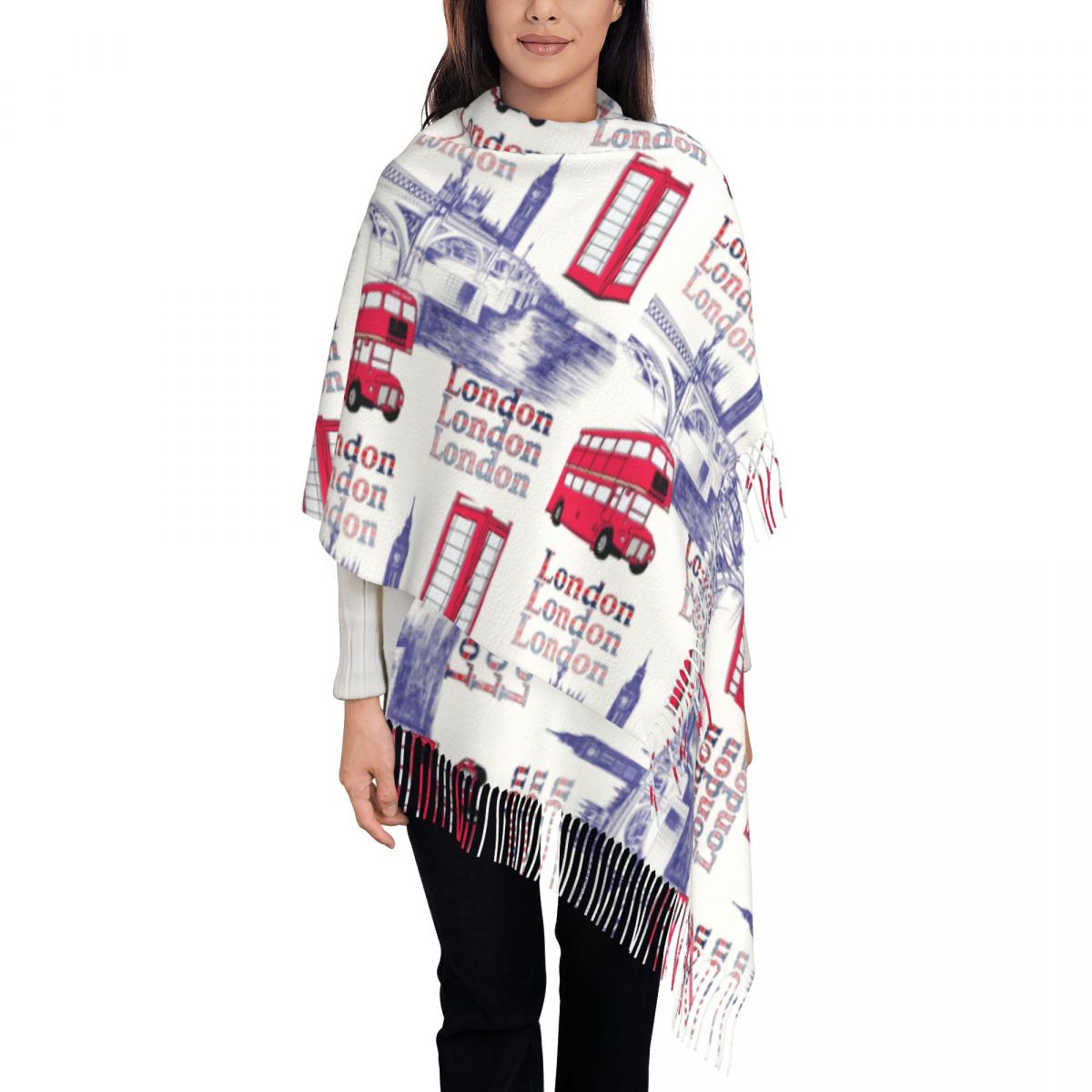 London England Scenes Shawls W - Pashmina Wrap Large のレビューと価格