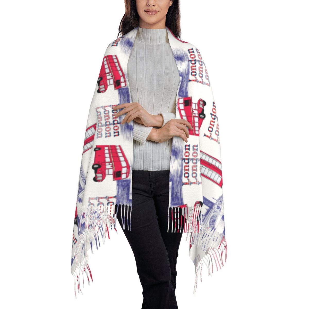 London England Scenes Shawls W - Pashmina Wrap Large のレビューと価格