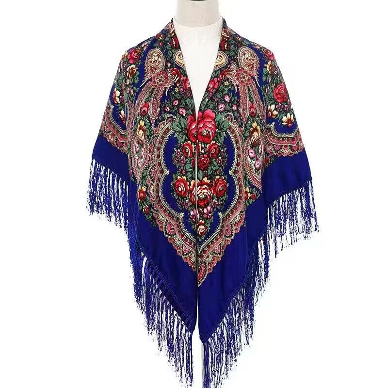 130*130cm Ethnic Printed Squar - Woven Scarf Blanket のレビューと価格