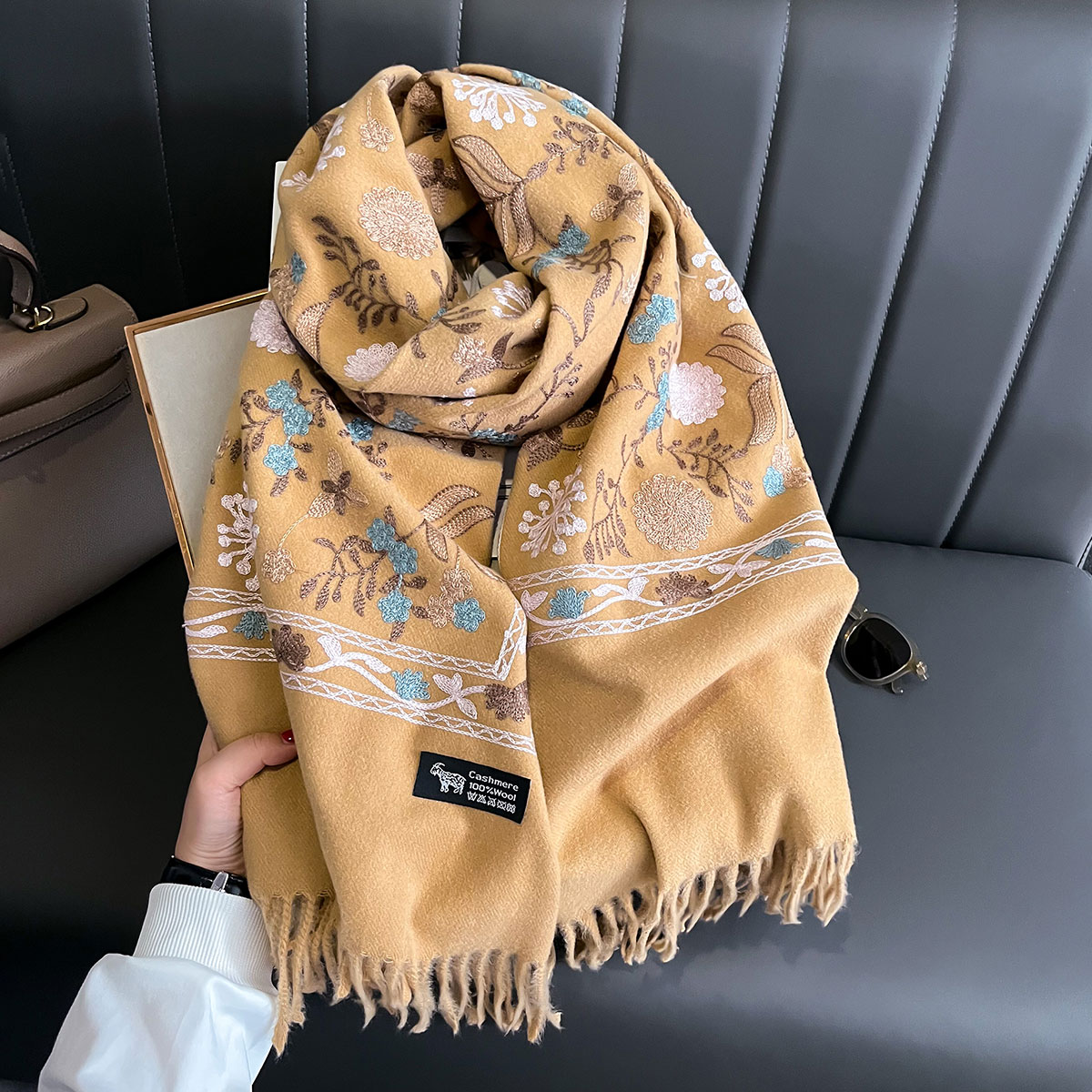 New Winter Warm Cashmere Scarf - Woven Scarf Blanket のレビューと価格