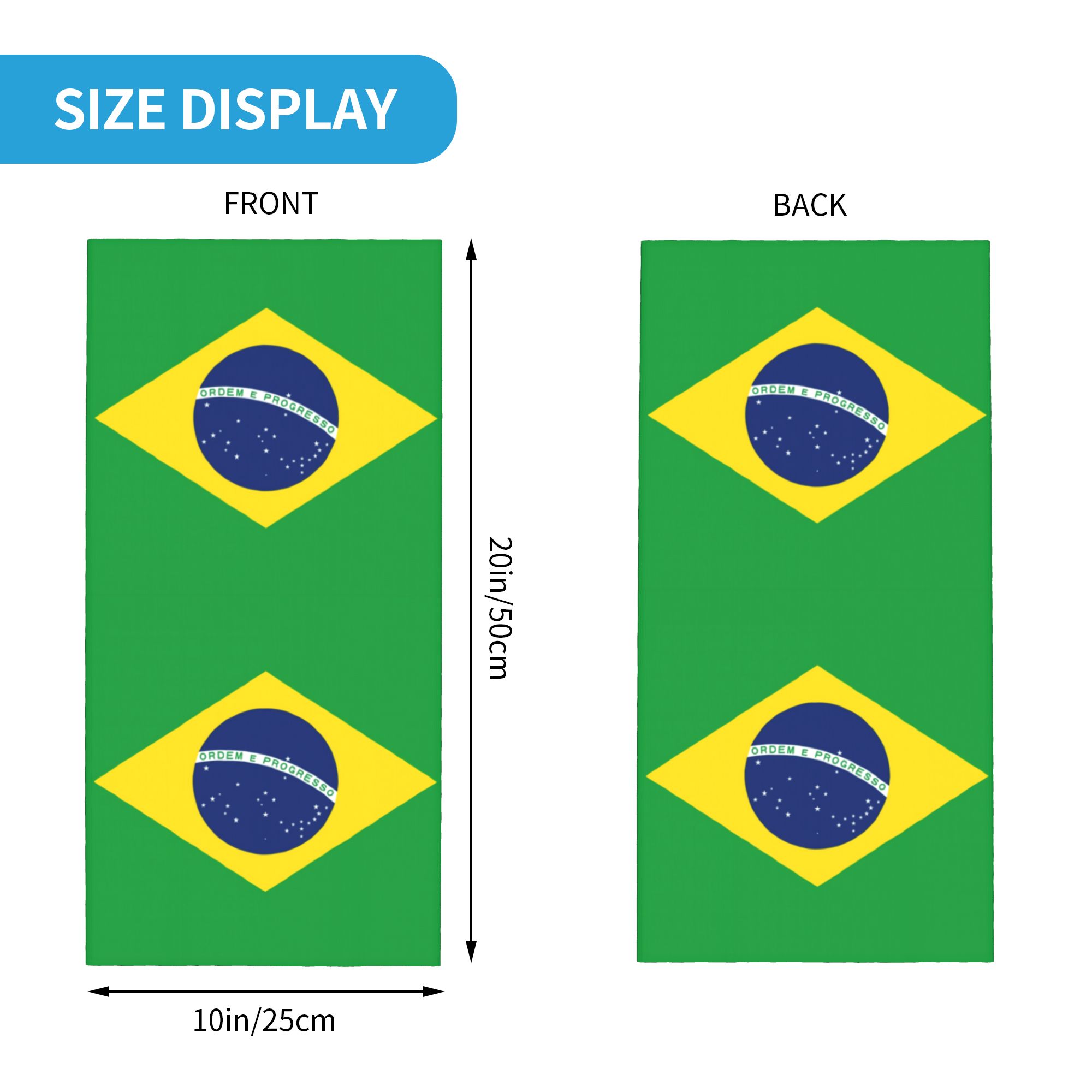 Custom Brazil Flag Bandana Nec - Neck Warmer Tube のレビューと価格