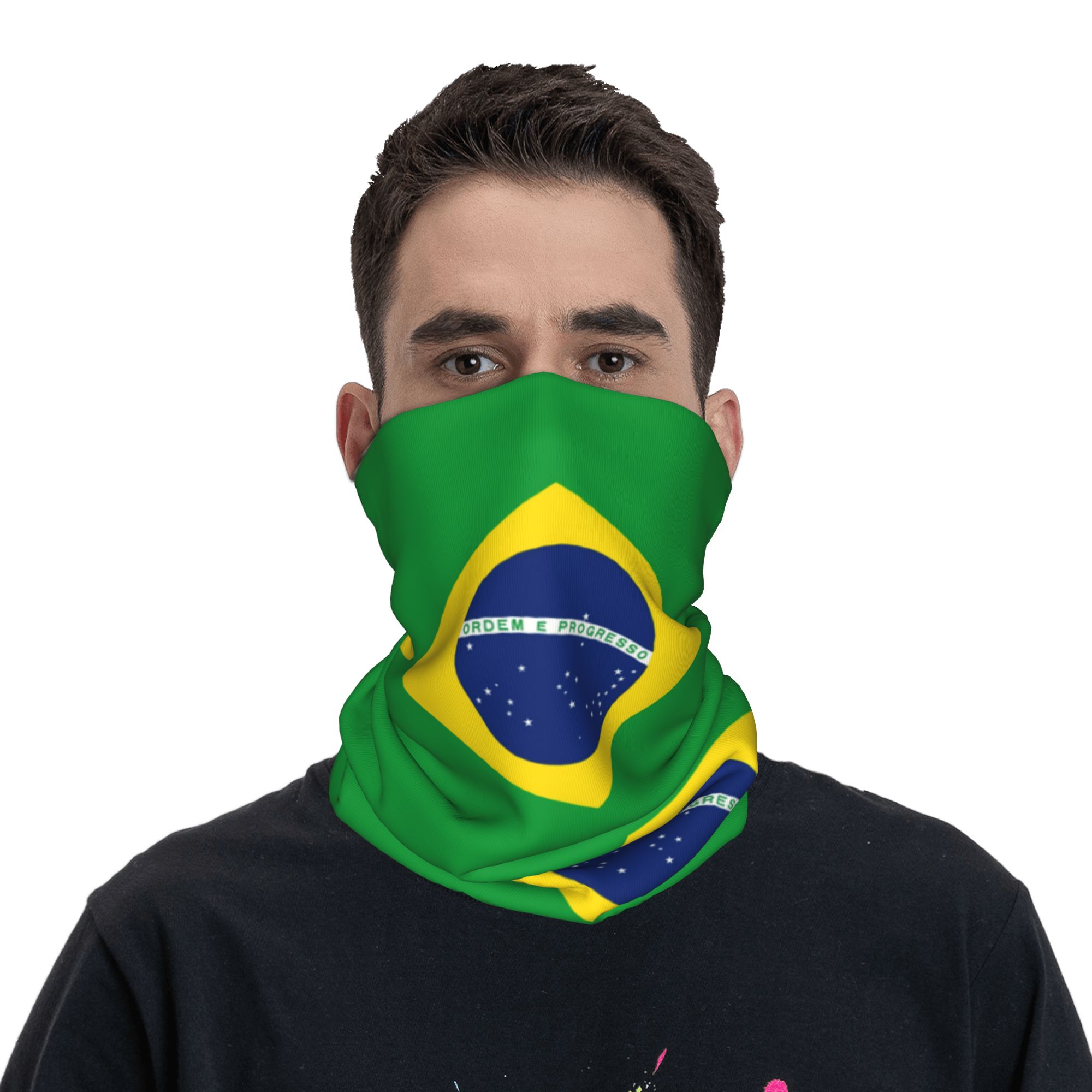 Custom Brazil Flag Bandana Nec - Neck Warmer Tube のレビューと価格