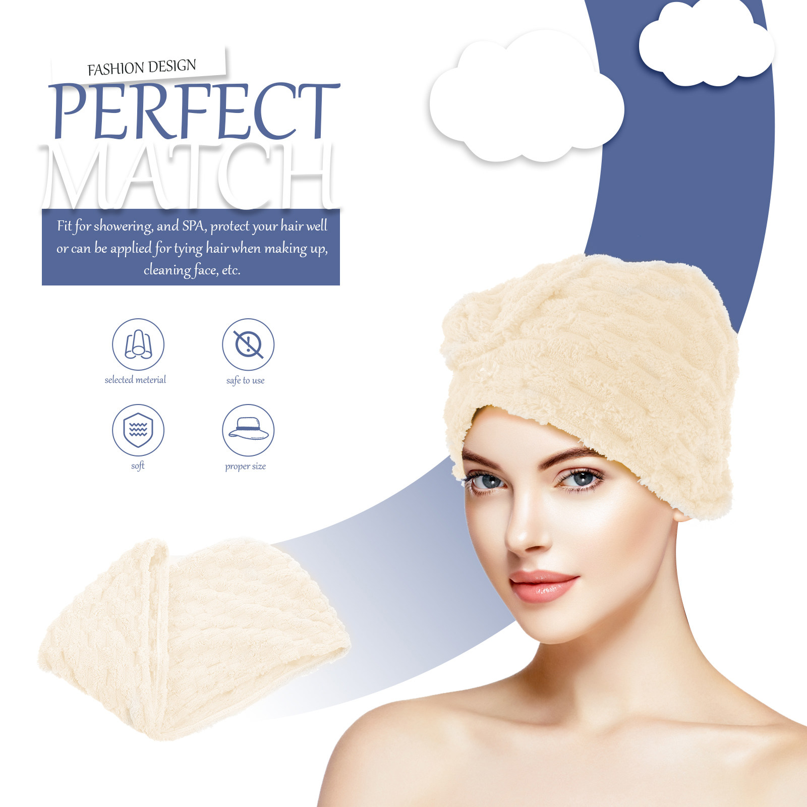 Extra Thick Hair Towel Wrap fo - Head Wrap Turban のレビューと価格