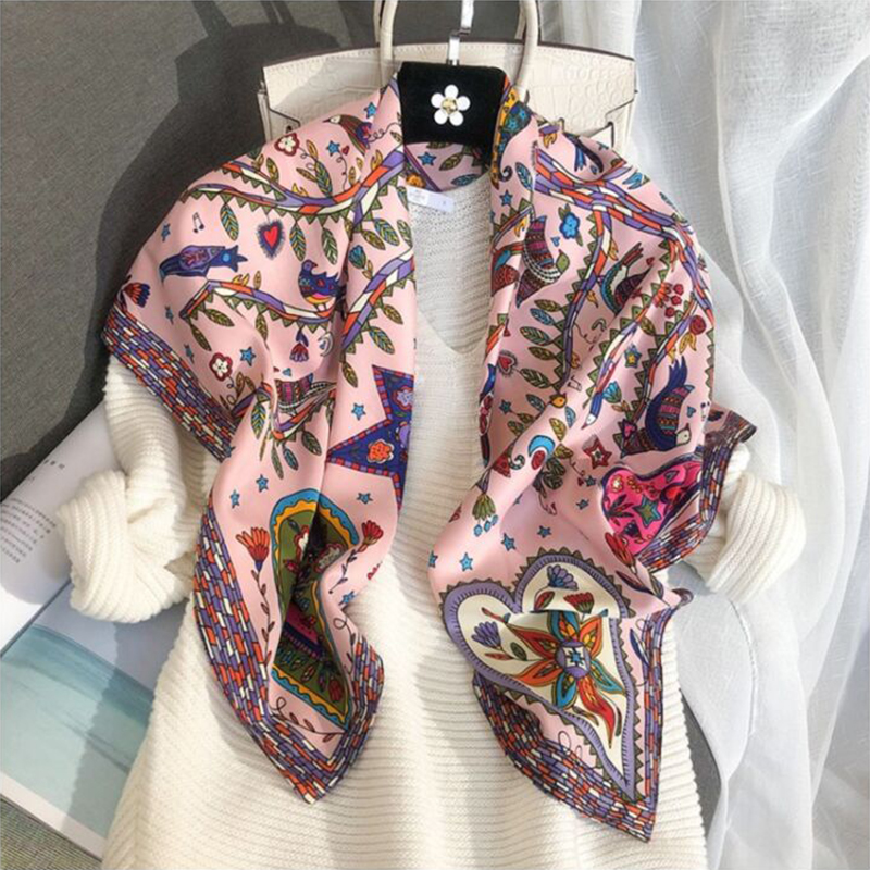 2024 90*90cm Square Scarf Twil - Bandana Cotton のレビューと価格