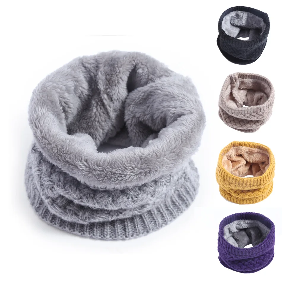 Kids Girls/Boys Winter Knitted - Infinity Scarf Knit のレビューと価格
