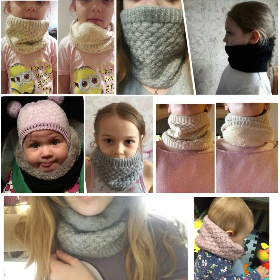 Kids Girls/Boys Winter Knitted - Infinity Scarf Knit のレビューと価格