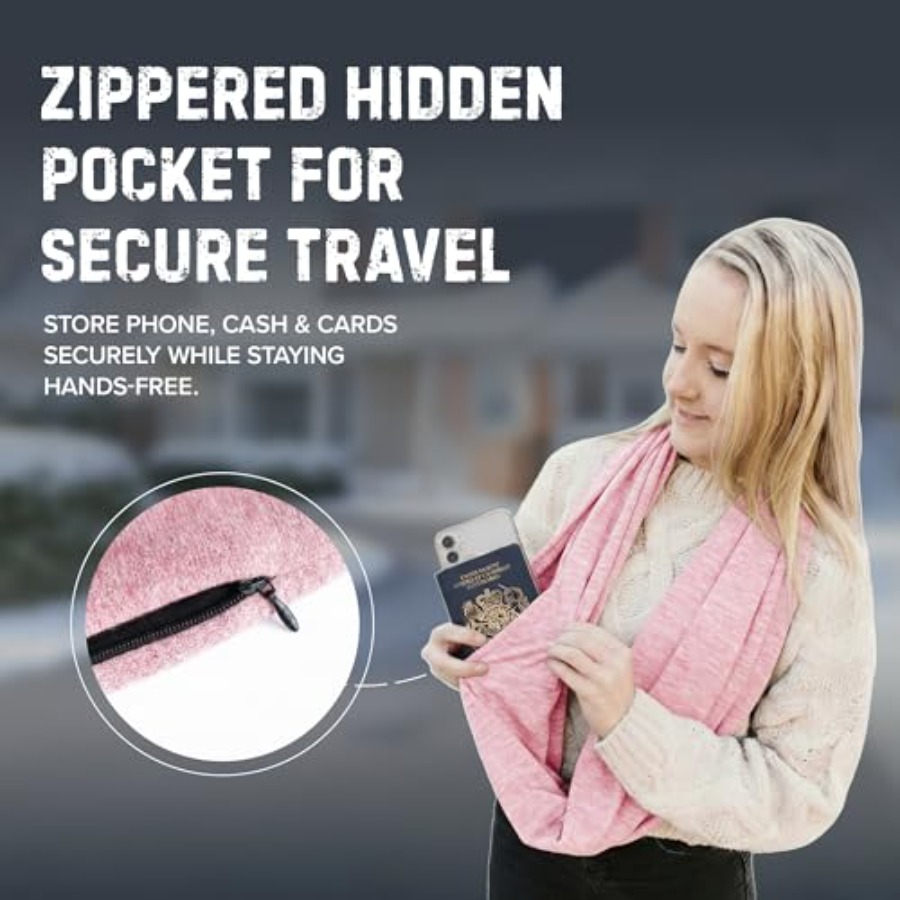 Infinity Travel Scarf Loop wit - Infinity Scarf Knit のレビューと価格