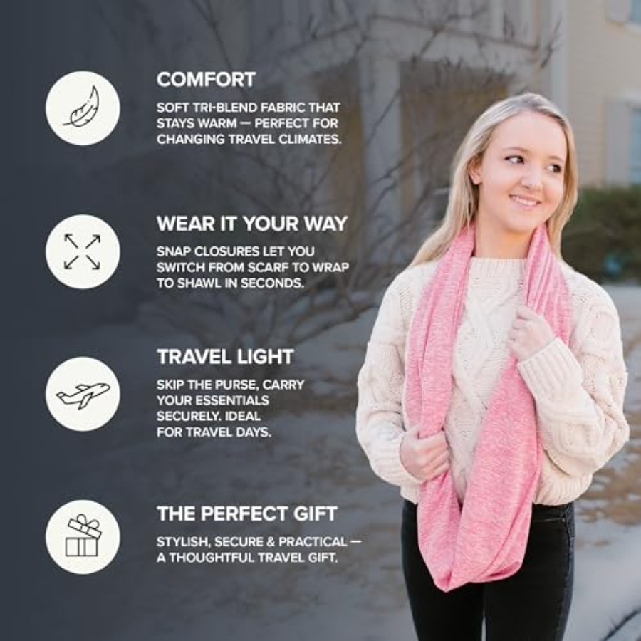 Infinity Travel Scarf Loop wit - Infinity Scarf Knit のレビューと価格