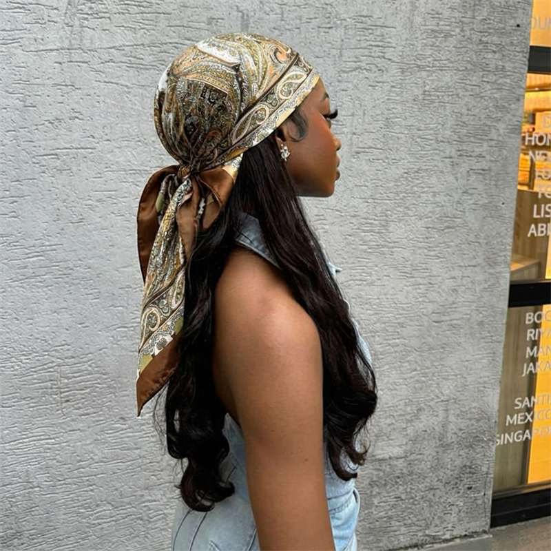 Women Spring Summer Square Sca - Head Wrap Turban のレビューと価格