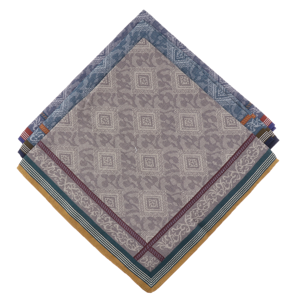 3pcs Classic Mens Plaid Handke - Handkerchief Cotton Men のレビューと価格