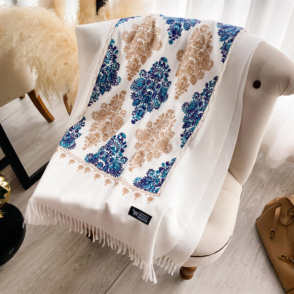 Women Fashion Winter Warm Cash - Woven Scarf Blanket のレビューと価格