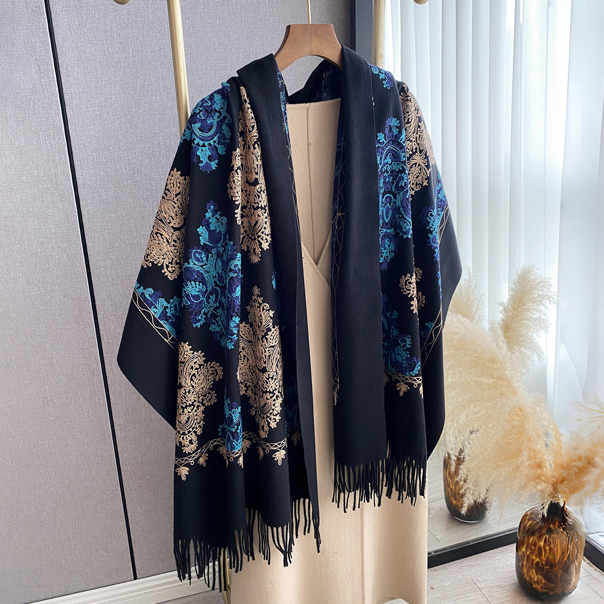Women Fashion Winter Warm Cash - Woven Scarf Blanket のレビューと価格