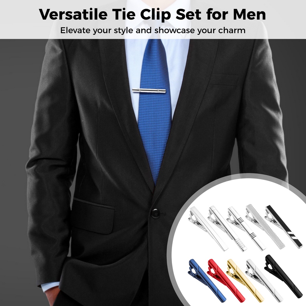 10Pcs Tie Clips Tie Clip Set F - Tie Bar Set Gift のレビューと価格