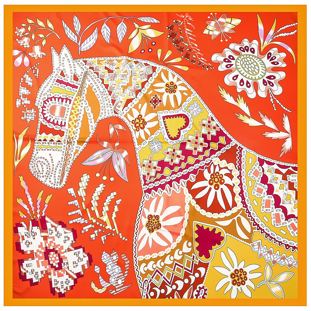 130cm Brand Women Scarves Desi - Silk Neck Scarf のレビューと価格
