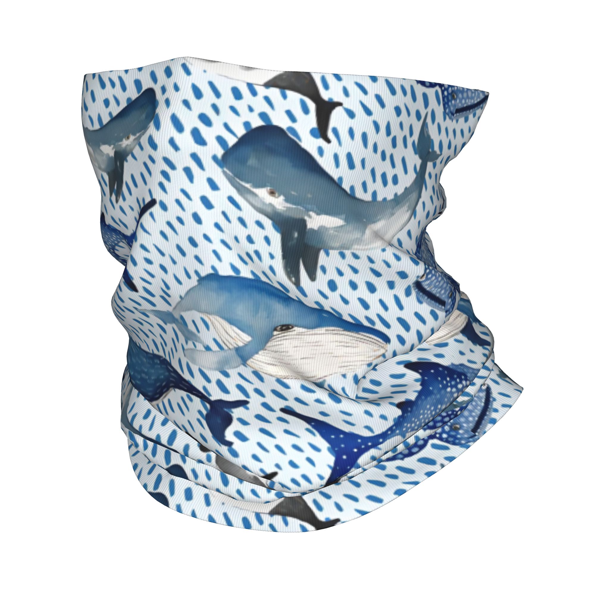 Custom Blue Watercolour Shark  - Neck Warmer Tube のレビューと価格