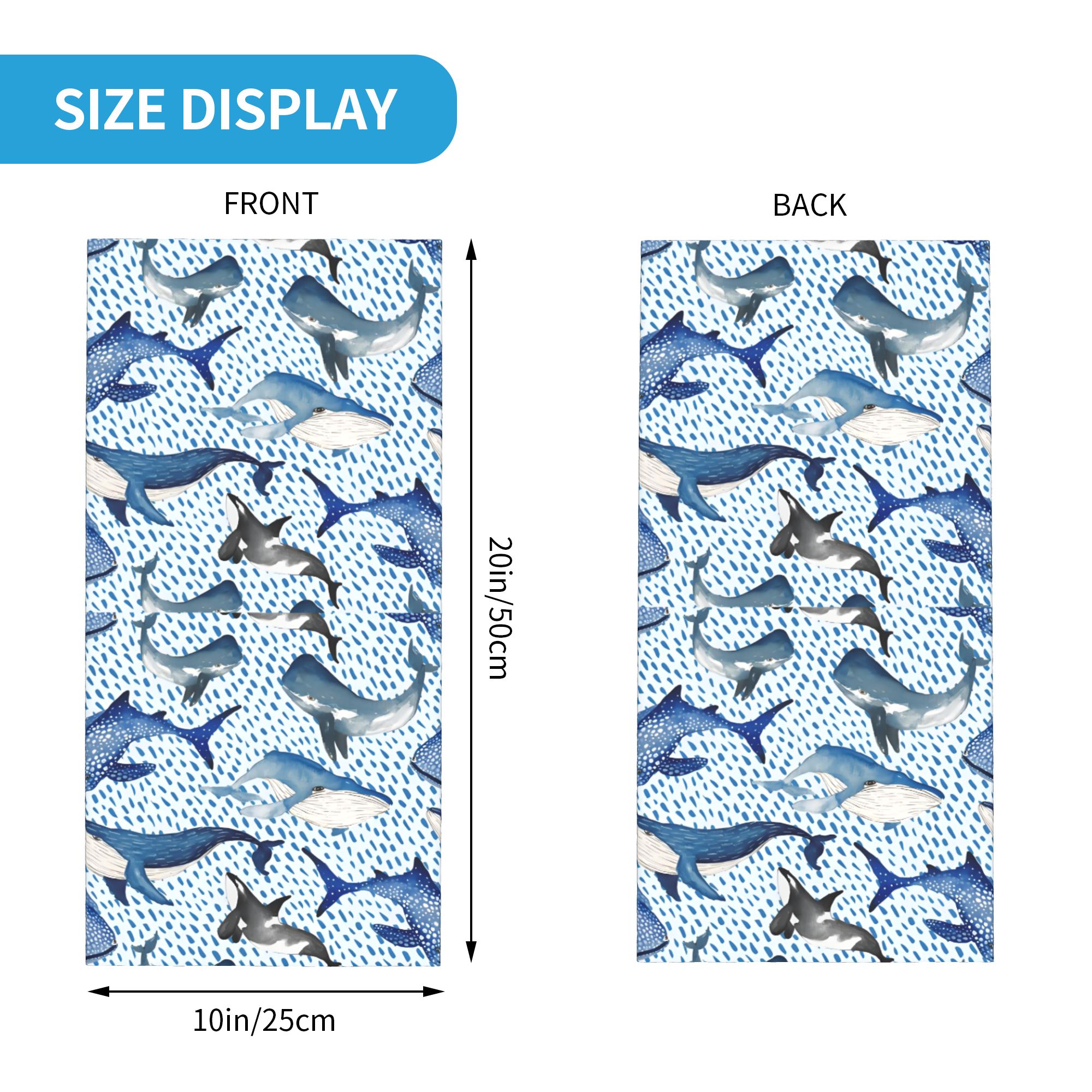 Custom Blue Watercolour Shark  - Neck Warmer Tube のレビューと価格