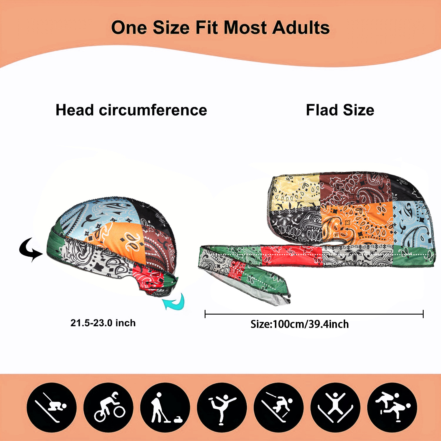 Paisley Printing Silky Durags  - Bandana Doo Rag のレビューと価格