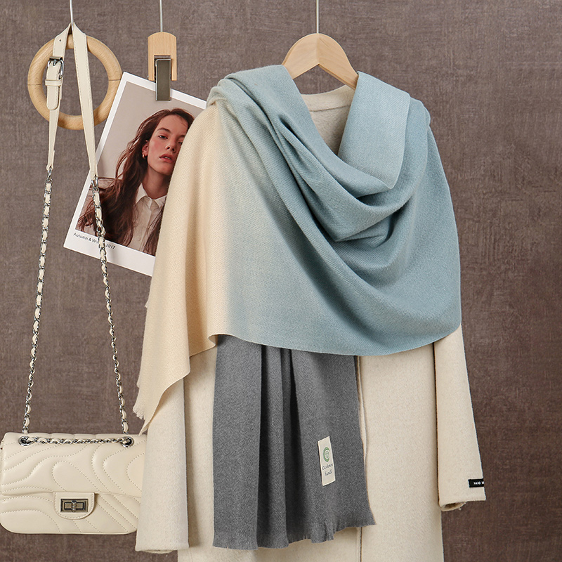 New 2024 Gradient Cashmere Sca - Woven Scarf Blanket のレビューと価格