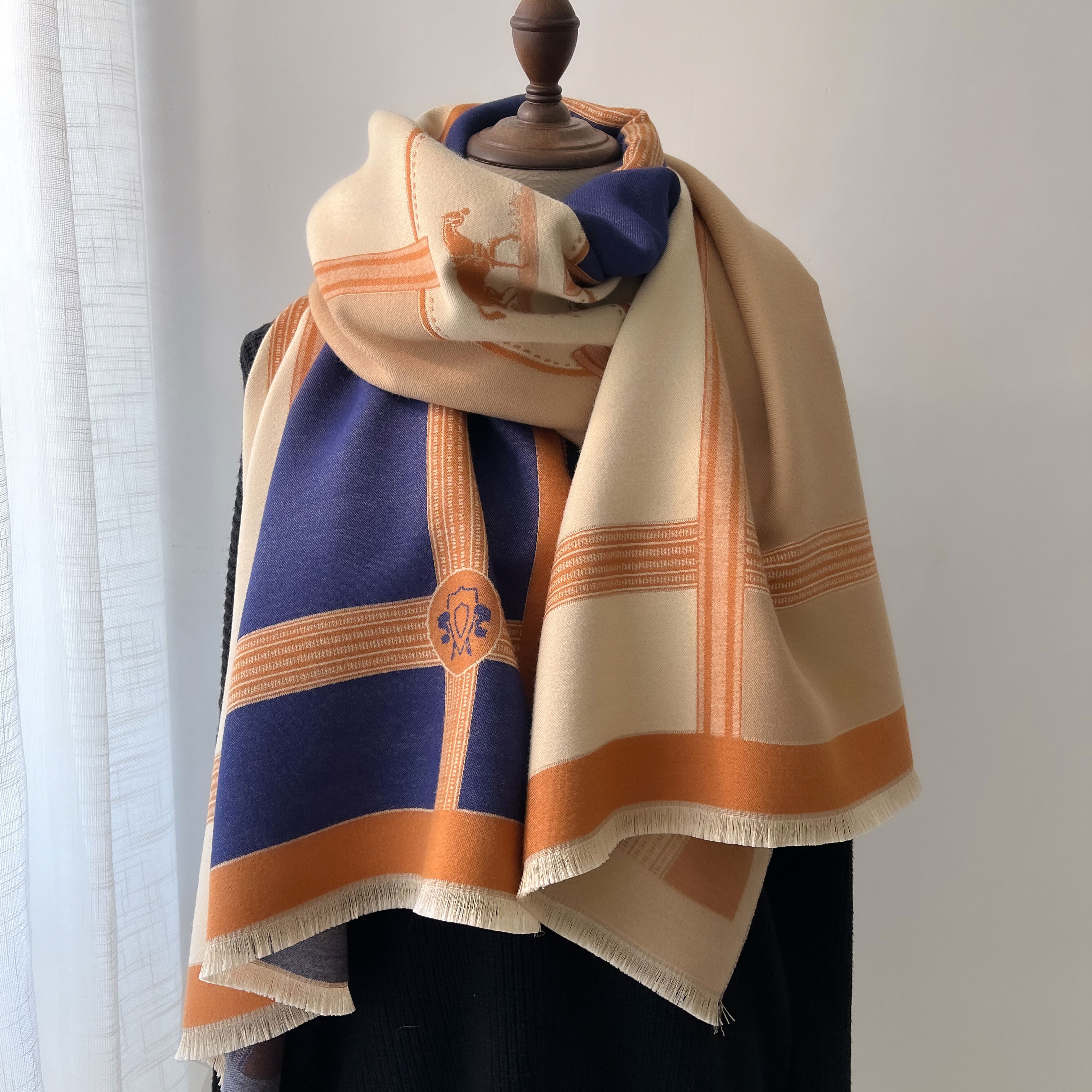 Winter Cashmere Scarf Women Lu - Woven Scarf Blanket のレビューと価格