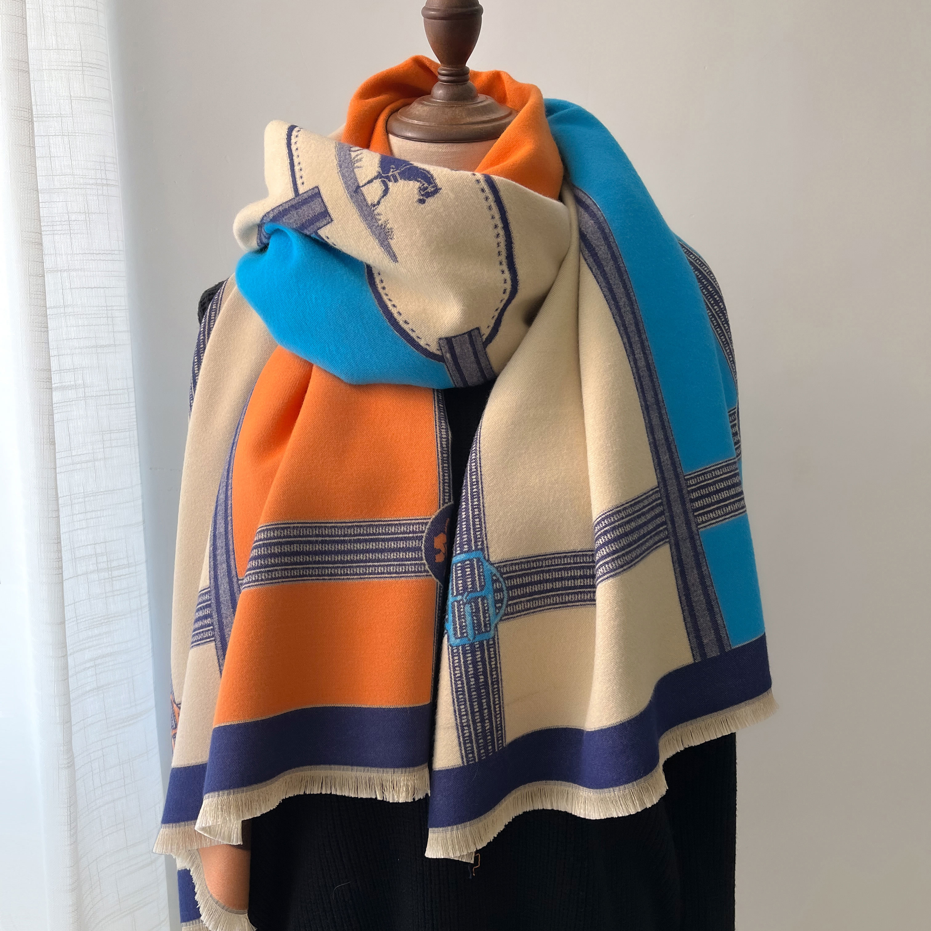 Winter Cashmere Scarf Women Lu - Woven Scarf Blanket のレビューと価格