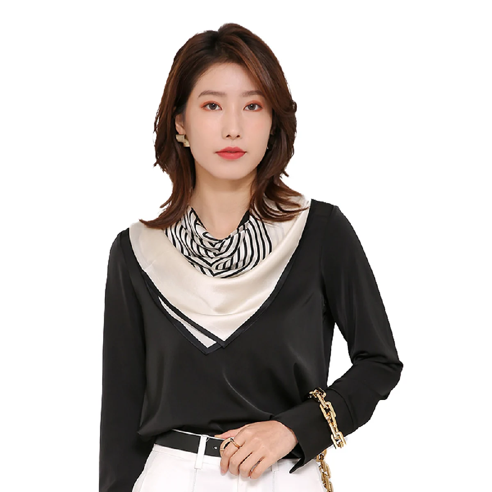 Vintage 100% Silk Scarf Women  - Silk Tie Striped のレビューと価格