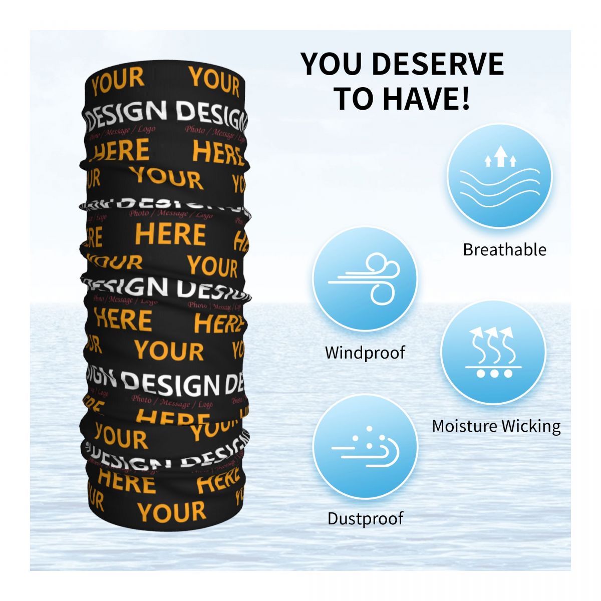 Custom Your Design Here Bandan - Neck Warmer Tube のレビューと価格