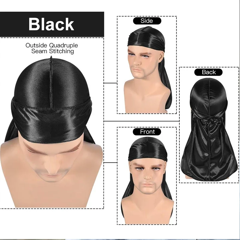 New silk Durag Bandana Turban  - Bandana Doo Rag のレビューと価格