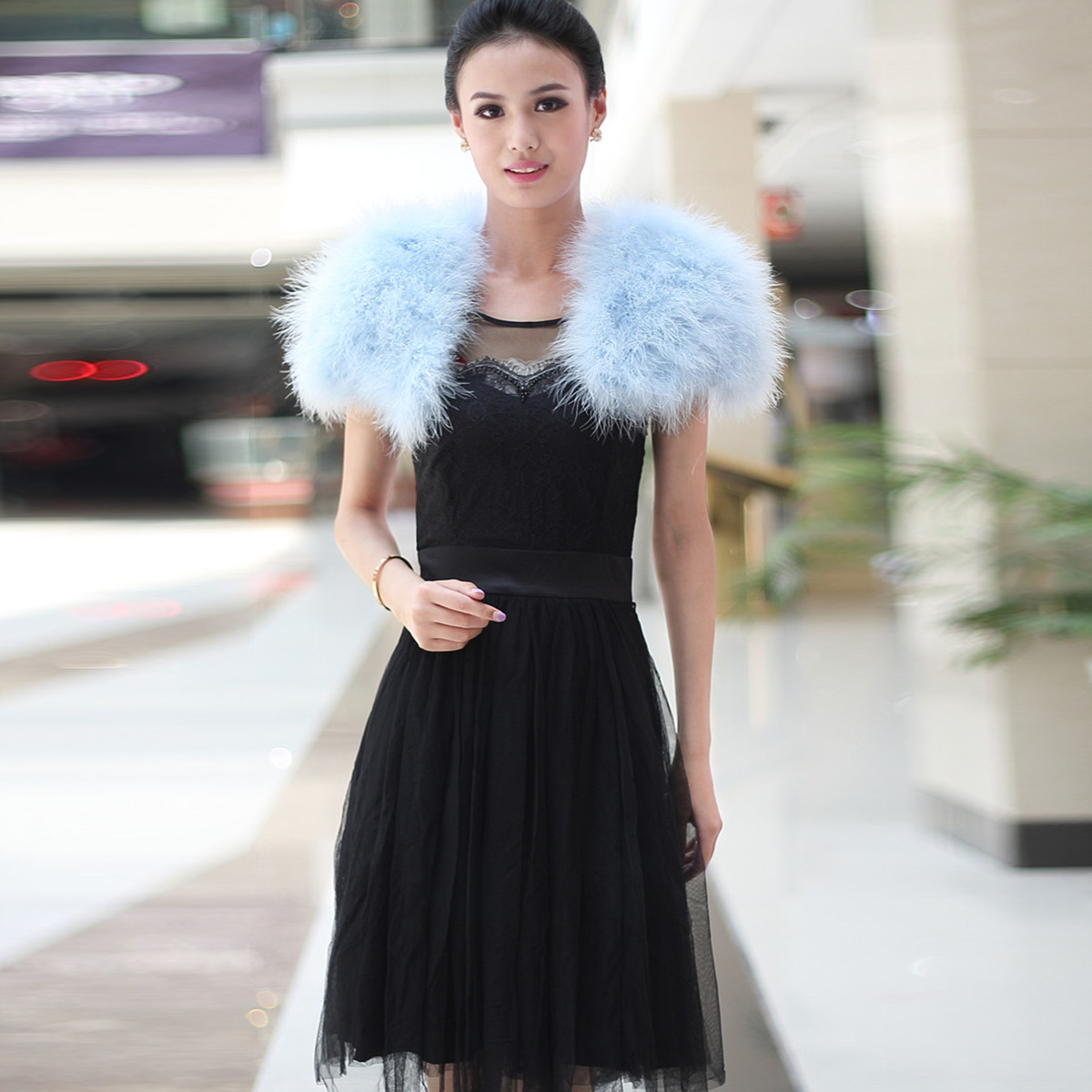 Women Ostrich Feather Boa Shaw - Stole Wedding Shawl のレビューと価格