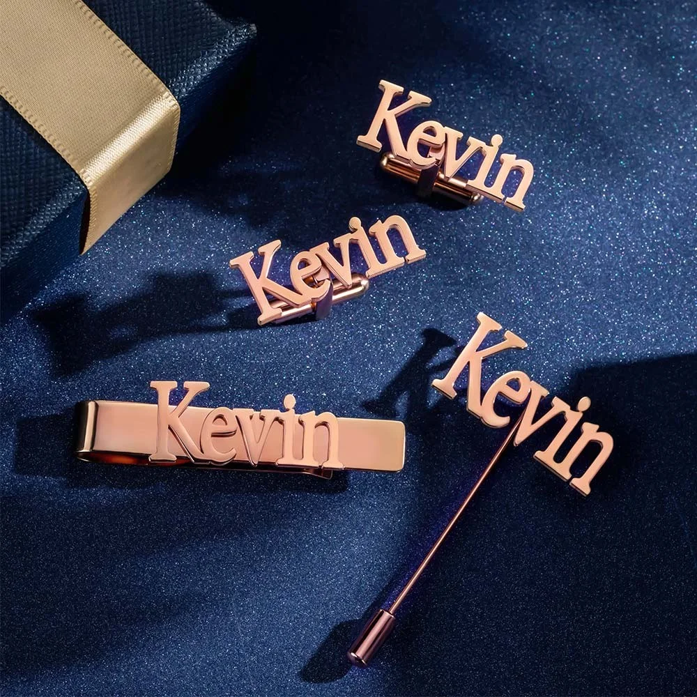 Personalized Cufflinks/Lapel P - Tie Bar Set Gift のレビューと価格
