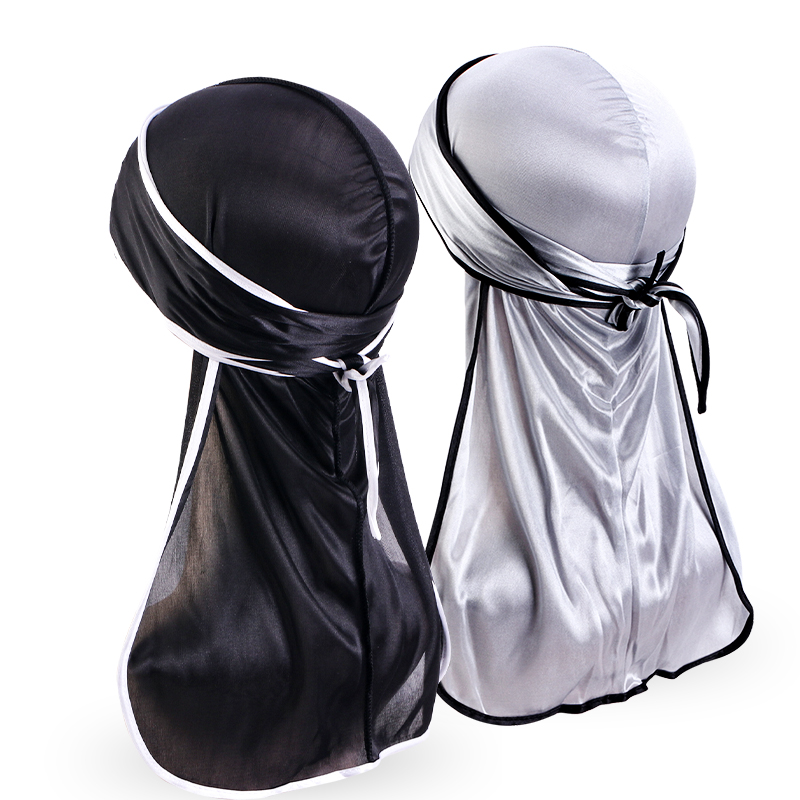 2PCS/LOT Unisex Men Satin Dura - Bandana Doo Rag のレビューと価格
