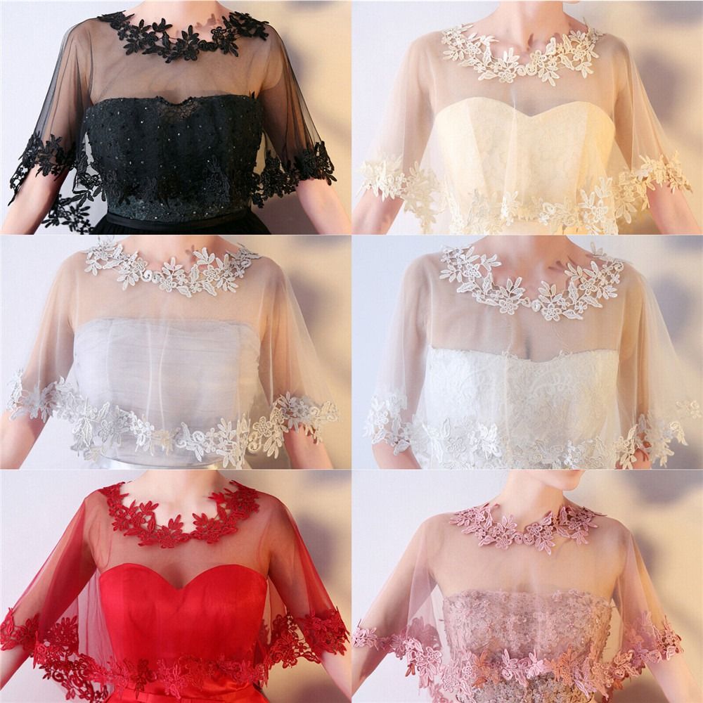Women Party Bridal Casual Lace - Stole Wedding Shawl のレビューと価格