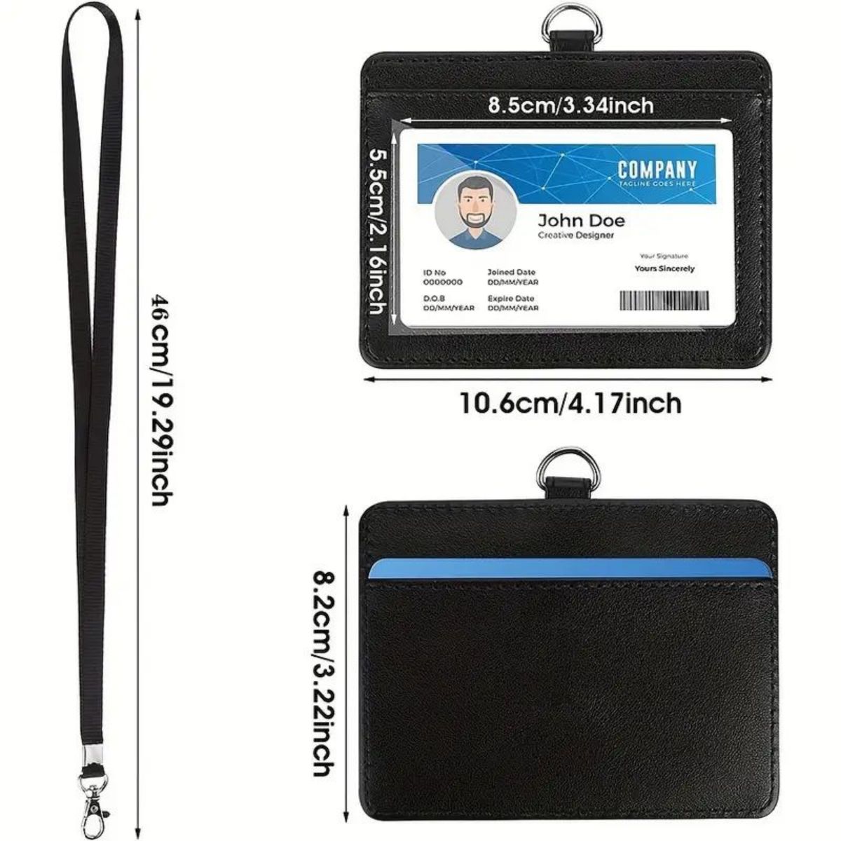 1 pc Horizontal ID badge holde - Lanyard Badge Holder のレビューと価格