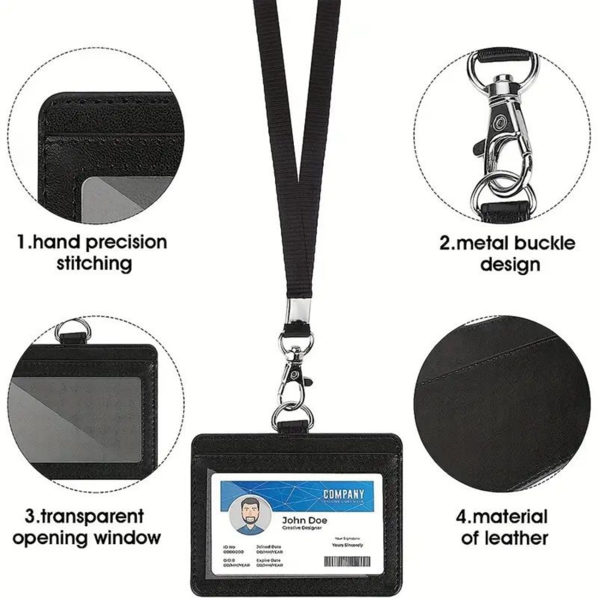 1 pc Horizontal ID badge holde - Lanyard Badge Holder のレビューと価格