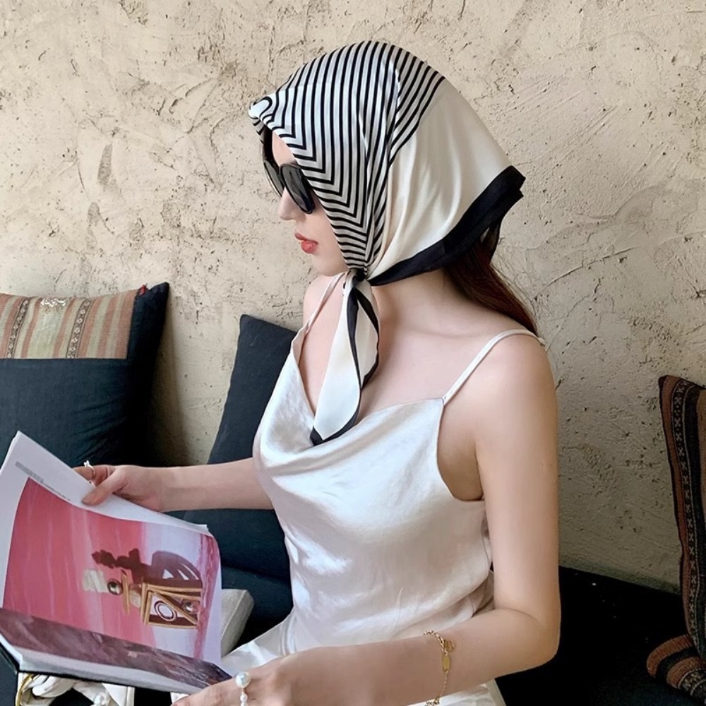 Fashion Satin Square Scarf for - Head Wrap Turban のレビューと価格