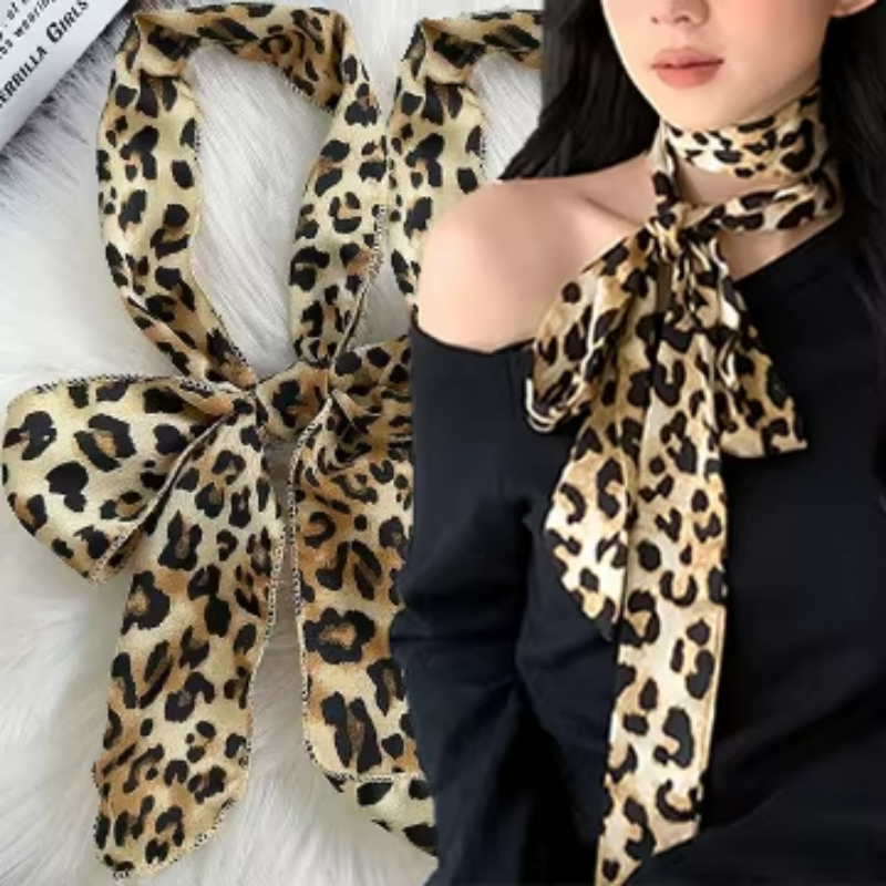Leopard Print Scarf Retro Polk - Silk Tie Striped のレビューと価格
