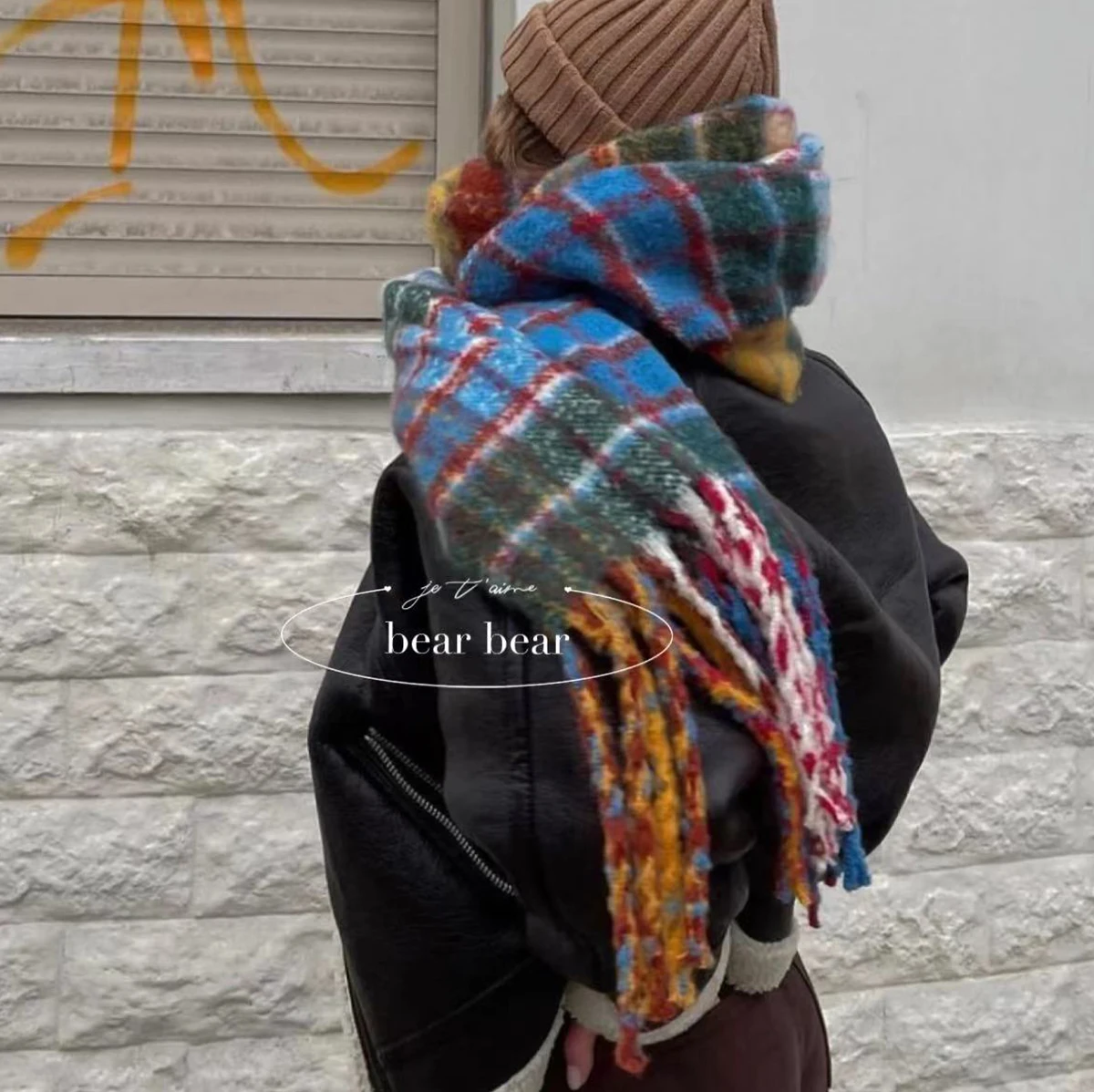 Vintage Colorful Plaid Cashmer - Muffler Men Wool のレビューと価格