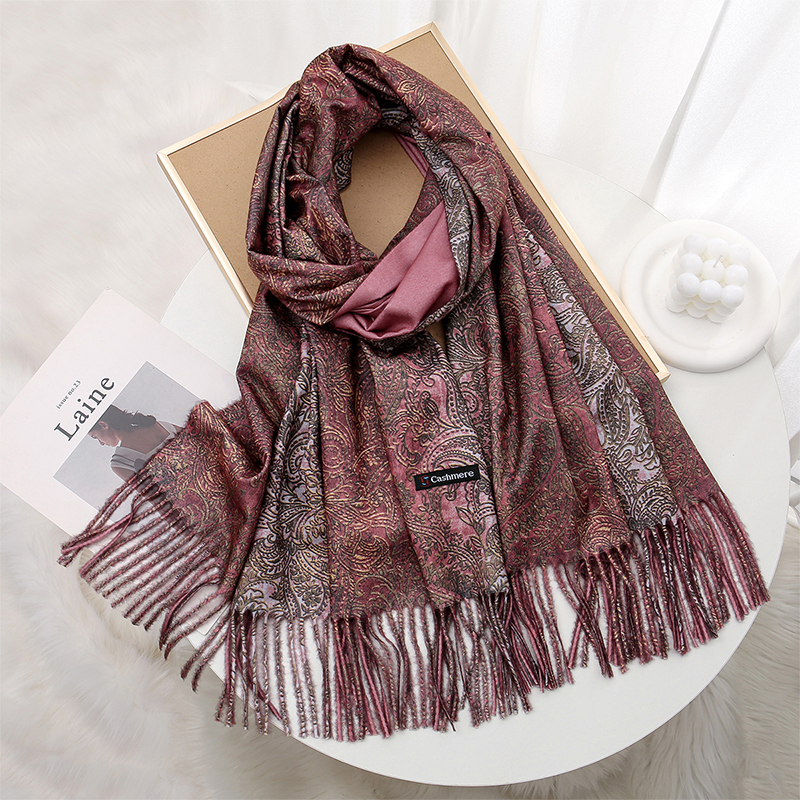 Luxury Paisley Pashmina Shawl  - Woven Scarf Blanket のレビューと価格