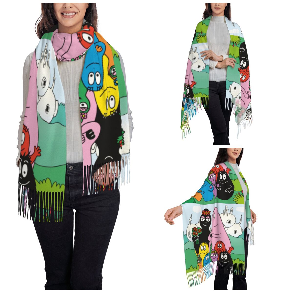 Les Barbapapa Family Shawls Wr - Pashmina Wrap Large のレビューと価格