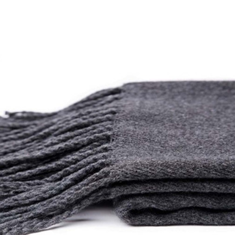 Autumn And Winter Solid Color  - Muffler Men Wool のレビューと価格