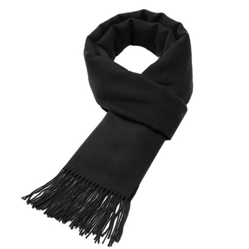 Autumn And Winter Solid Color  - Muffler Men Wool のレビューと価格